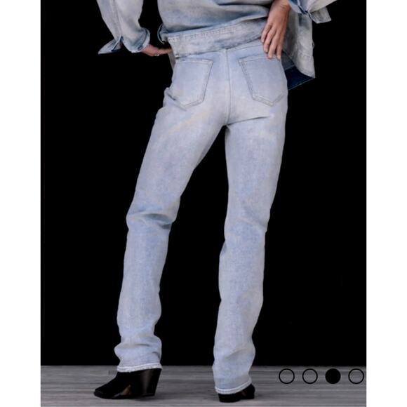 LNDN Landon Denim High Rise Straight Leg Distressed Jeans 24" Waist - Picture 4 of 16